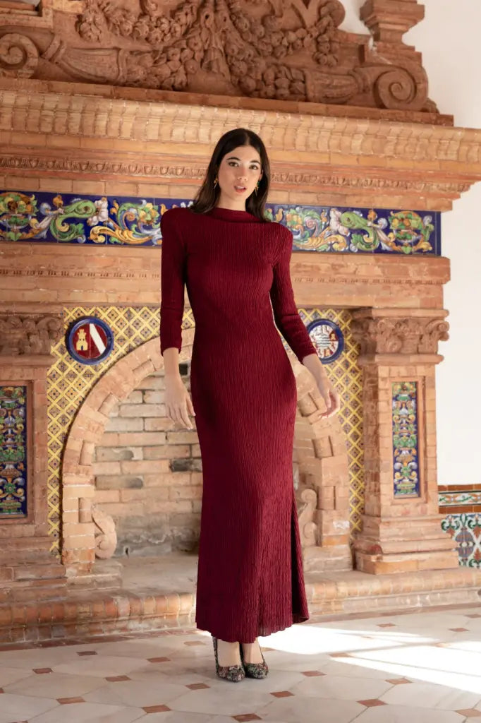 Vestido gala granate - ropa y accesorios