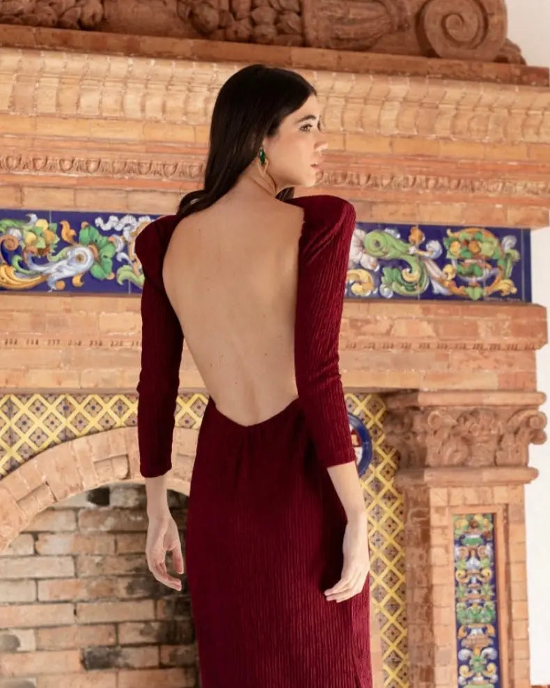 Vestido gala granate - ropa y accesorios