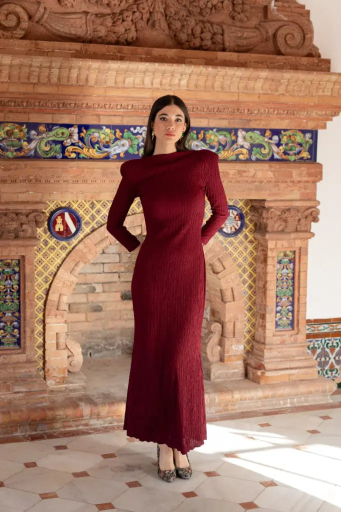 Vestido gala granate - ropa y accesorios