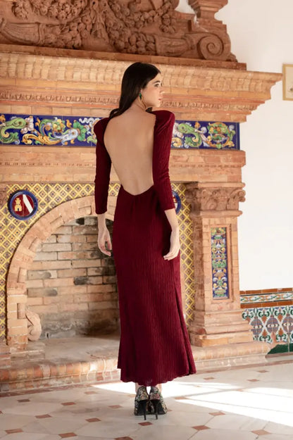 Vestido gala granate - ropa y accesorios