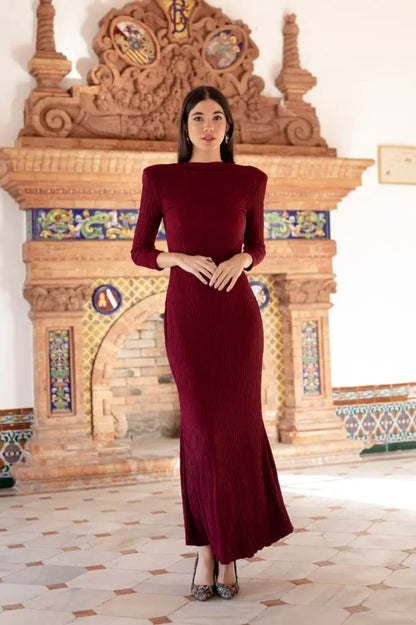 Vestido gala granate - ropa y accesorios