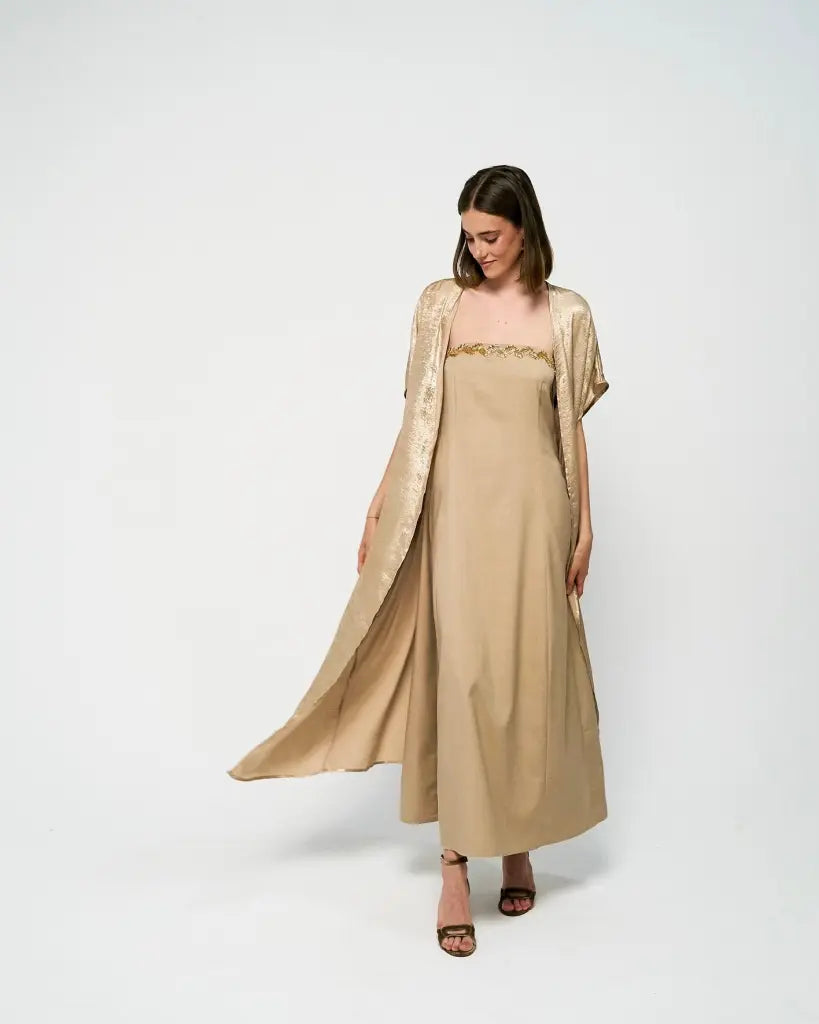 Vestido mocha almond - colección mousse - de invitada