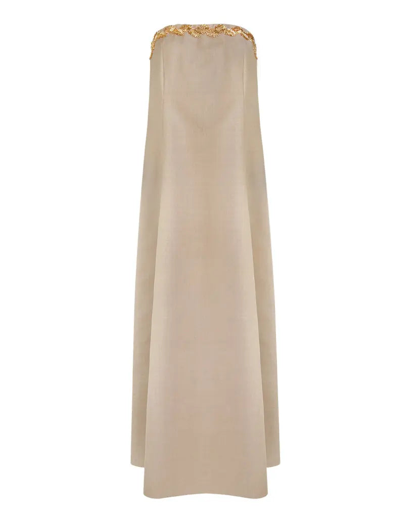 Vestido mocha almond - colección mousse - de invitada