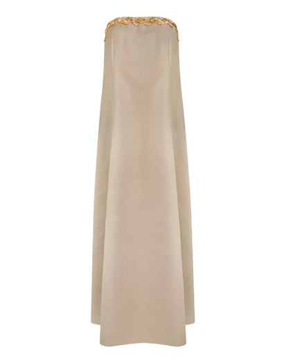 Vestido mocha almond - colección mousse - de invitada