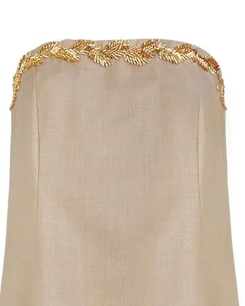 Vestido mocha almond - colección mousse - de invitada
